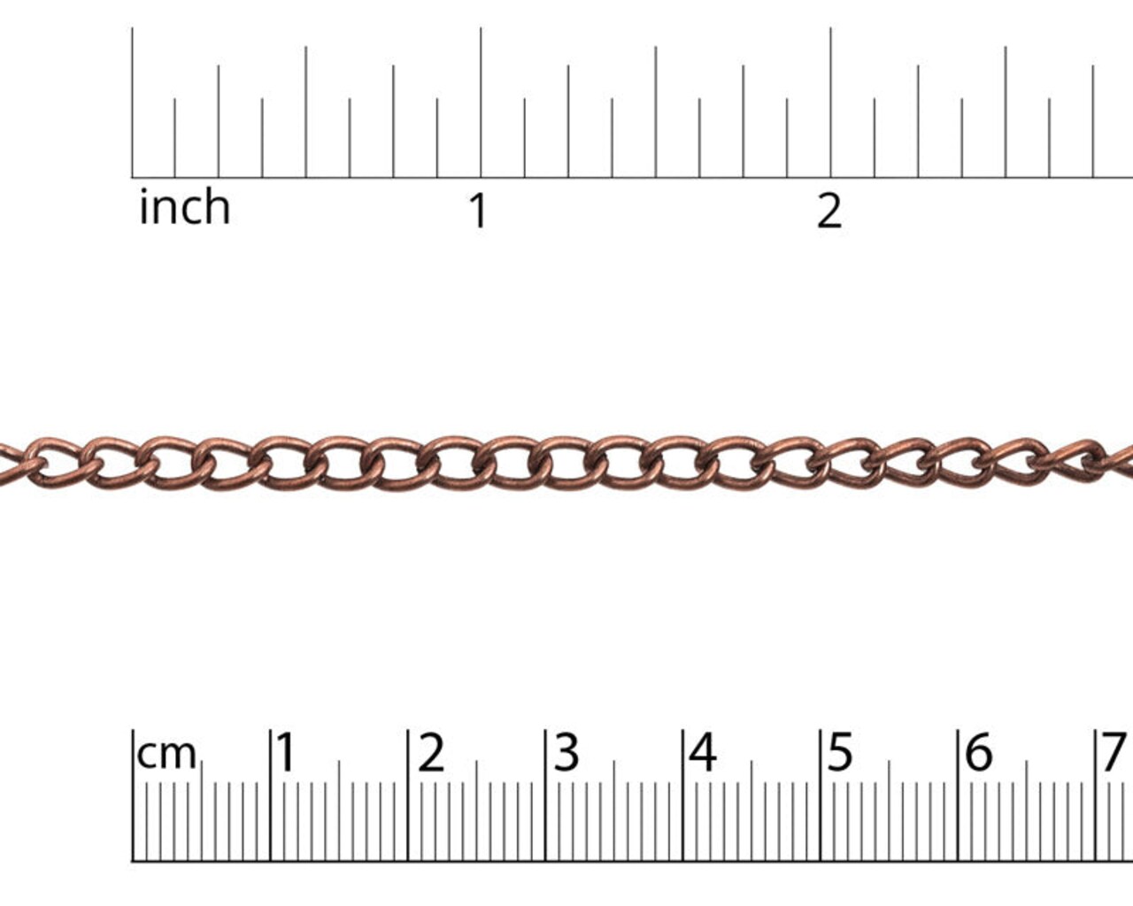 Wide Curb Link Chain 5.5mm Antique Copper Plated (Priced per Foot) -